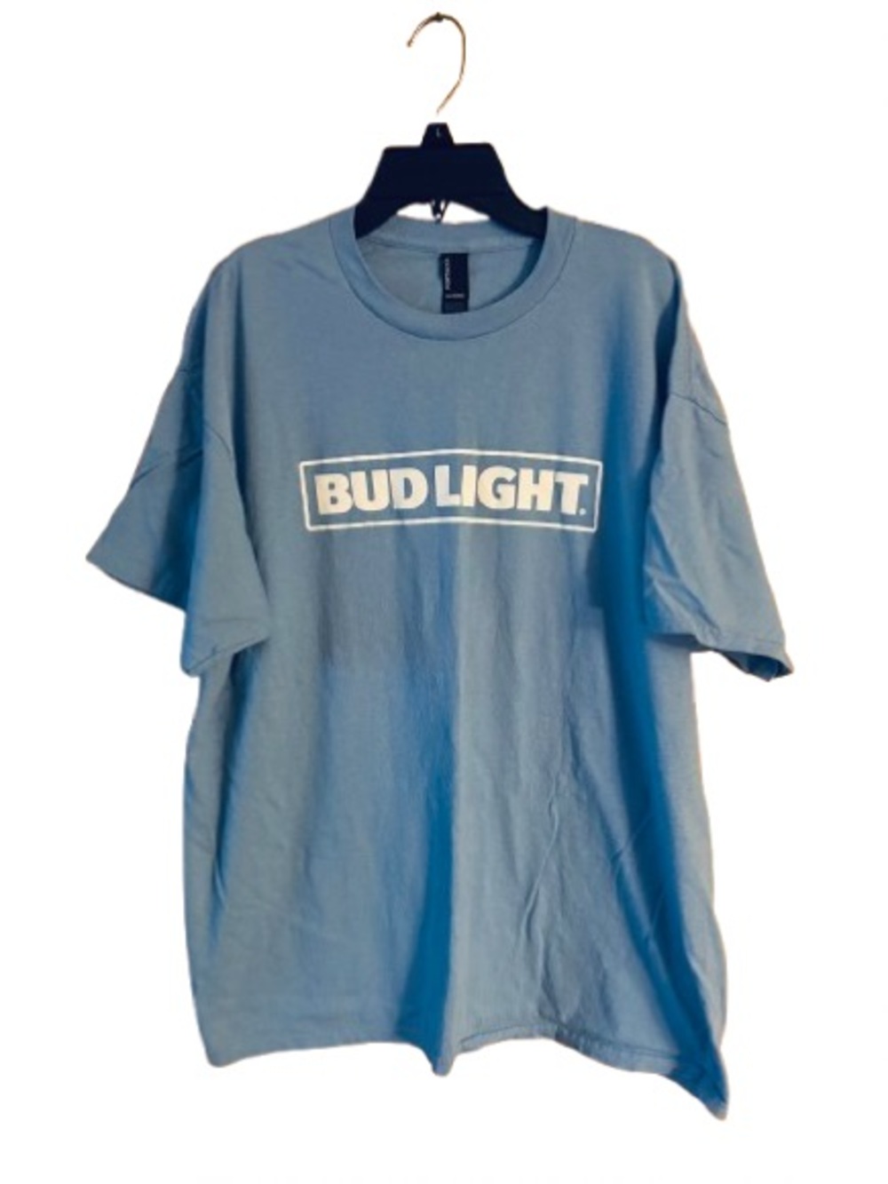 Light blue Bud Light horizontal logo t-shirt XL